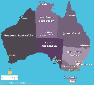 Etats et Territoires australiens